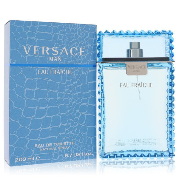 Versace Man by Versace Eau Fraiche Eau De Toilette Spray (Blue) 6.7 oz (Men)