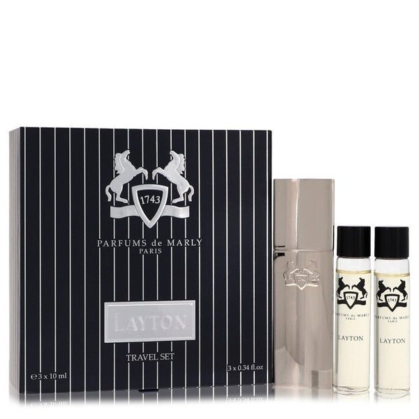 Layton Royal Essence by Parfums De Marly Three Eau De Parfum Sprays Travel Set 3 x .34 oz (Men)
